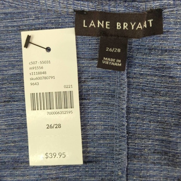 Lane Bryant Blue Knit Bell Sleeve Top‎ | Plus Size 26/28 | NWT - Picture 5 of 6
